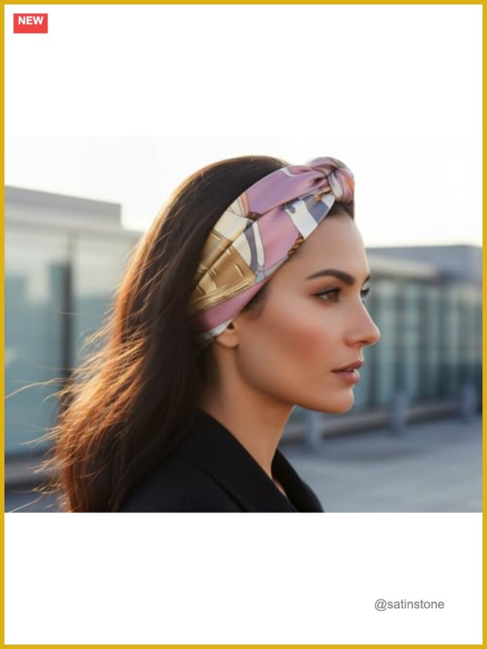 100% Mulberry Silk Square Scarf - Women 35" Hair Wrap, Gift Packed - Picture 4 of 6